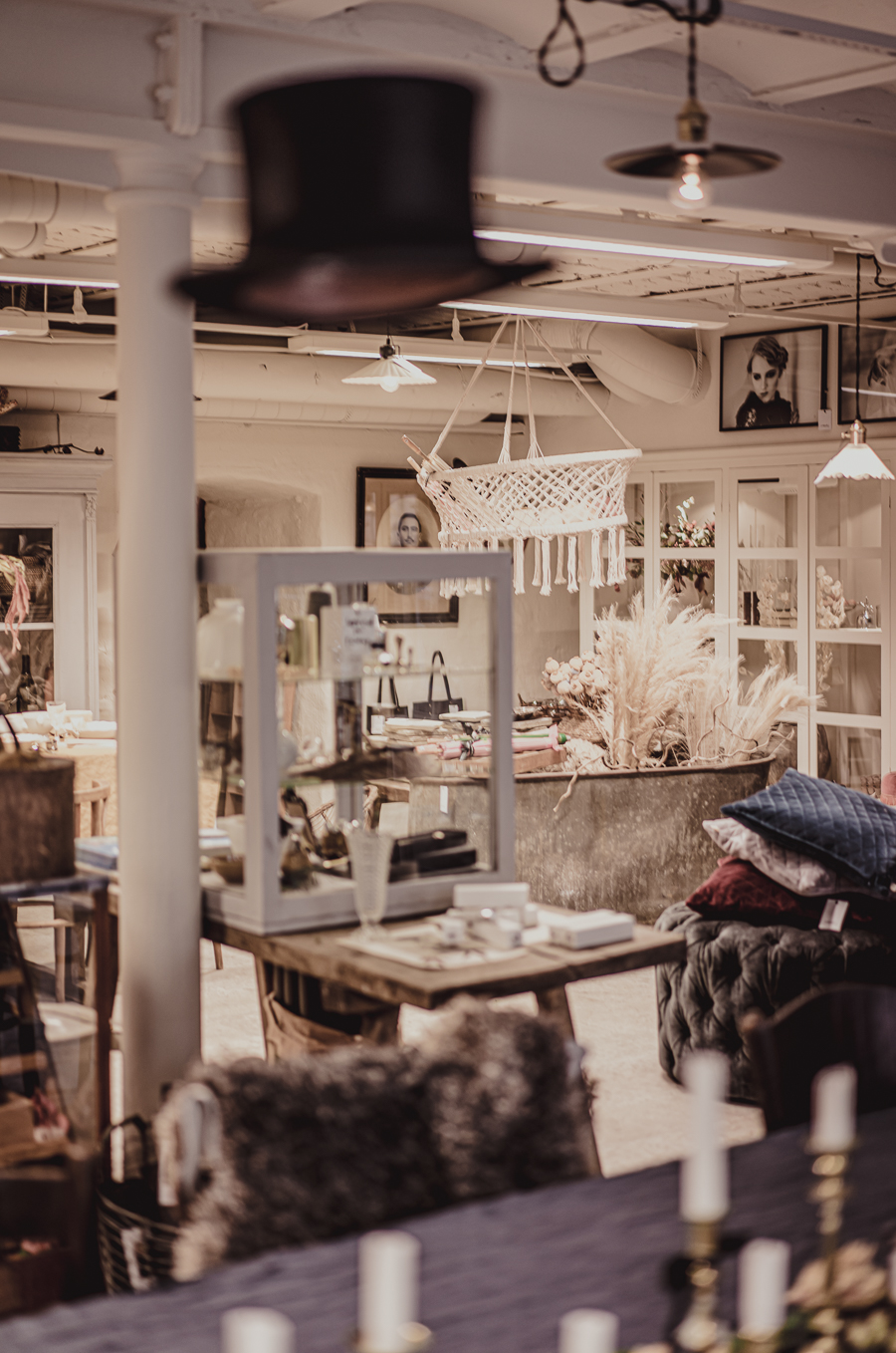 Fina inredningsdetaljer i Katrin Bååths butik på Tändsticksområdet