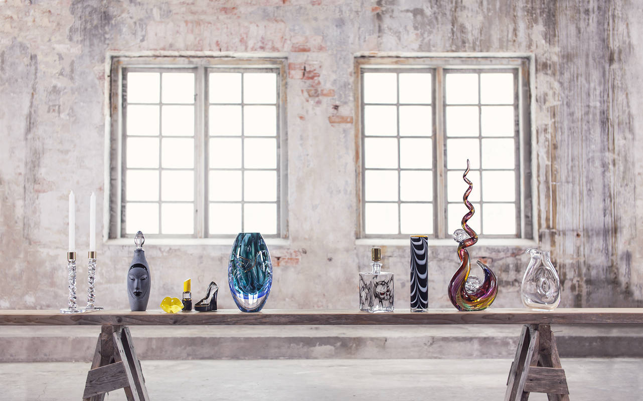 Snygg glasdetaljer från Glasriket i Småland