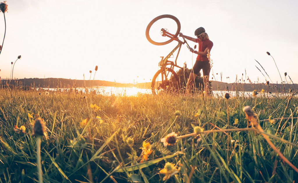 Elna Dahlstrand i Kaxholmens vackra MTB-spår